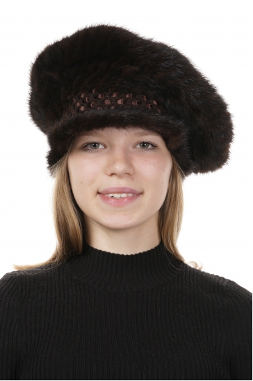 Шапка женская из норки