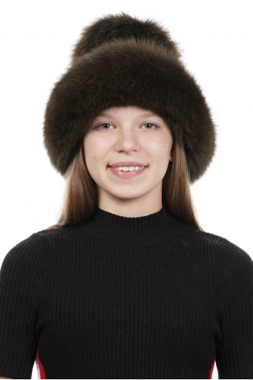 Шапка женская из песца