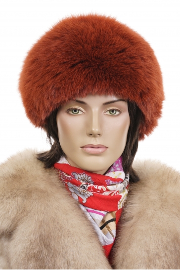 Меховая шапка женская из песца